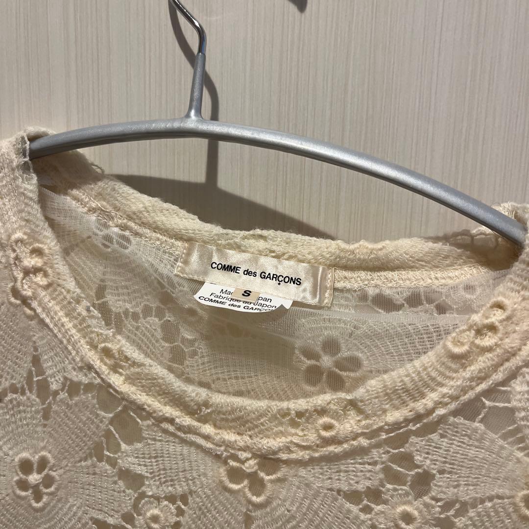 【値下げ！】COMME des GARÇONS レース花柄長袖トップス S