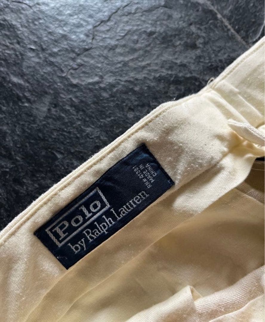 Polo by Ralph Lauren リネンスラックス アイボリー