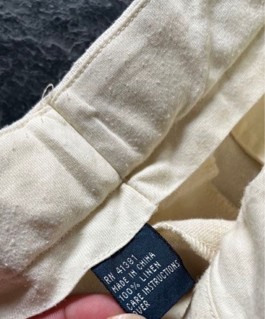 Polo by Ralph Lauren リネンスラックス アイボリー