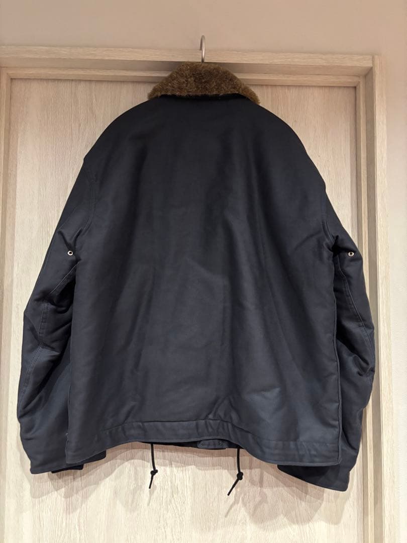 ★美品★HOUSTON N-1 デッキジャケット U.S.N ミリタリー 紺