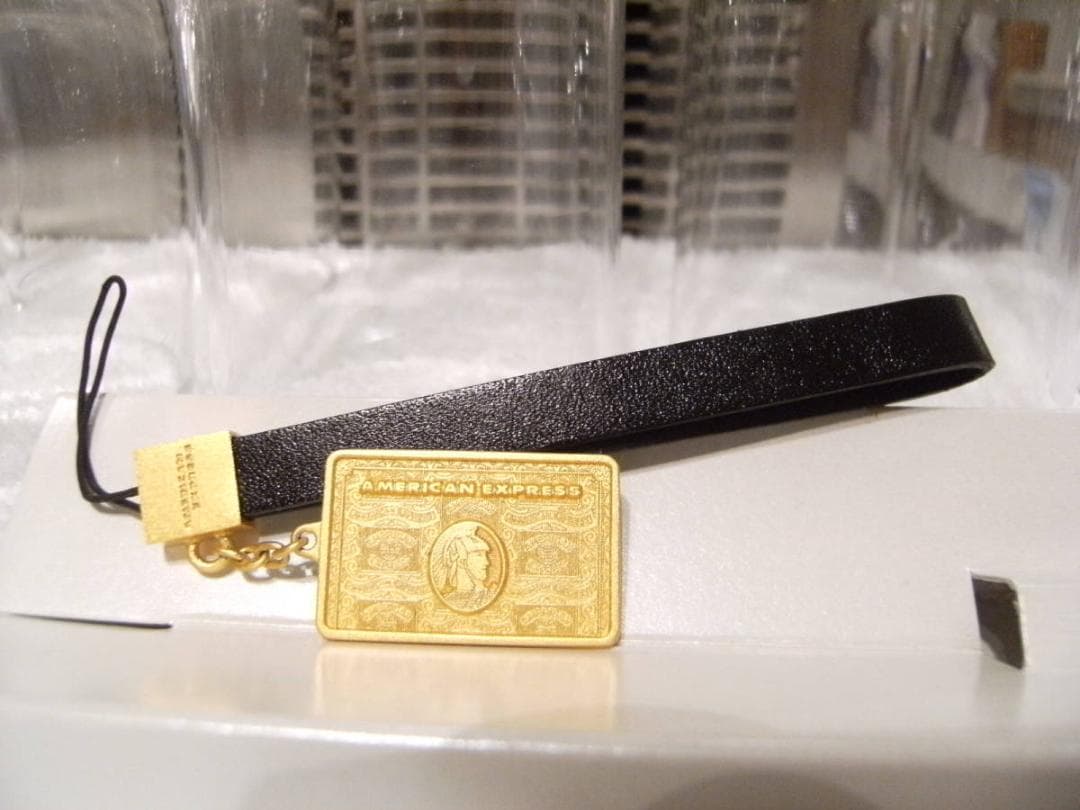 非売品 アメリカンエキスプレス ゴールドカード 携帯 スマートフォン ストラップ
