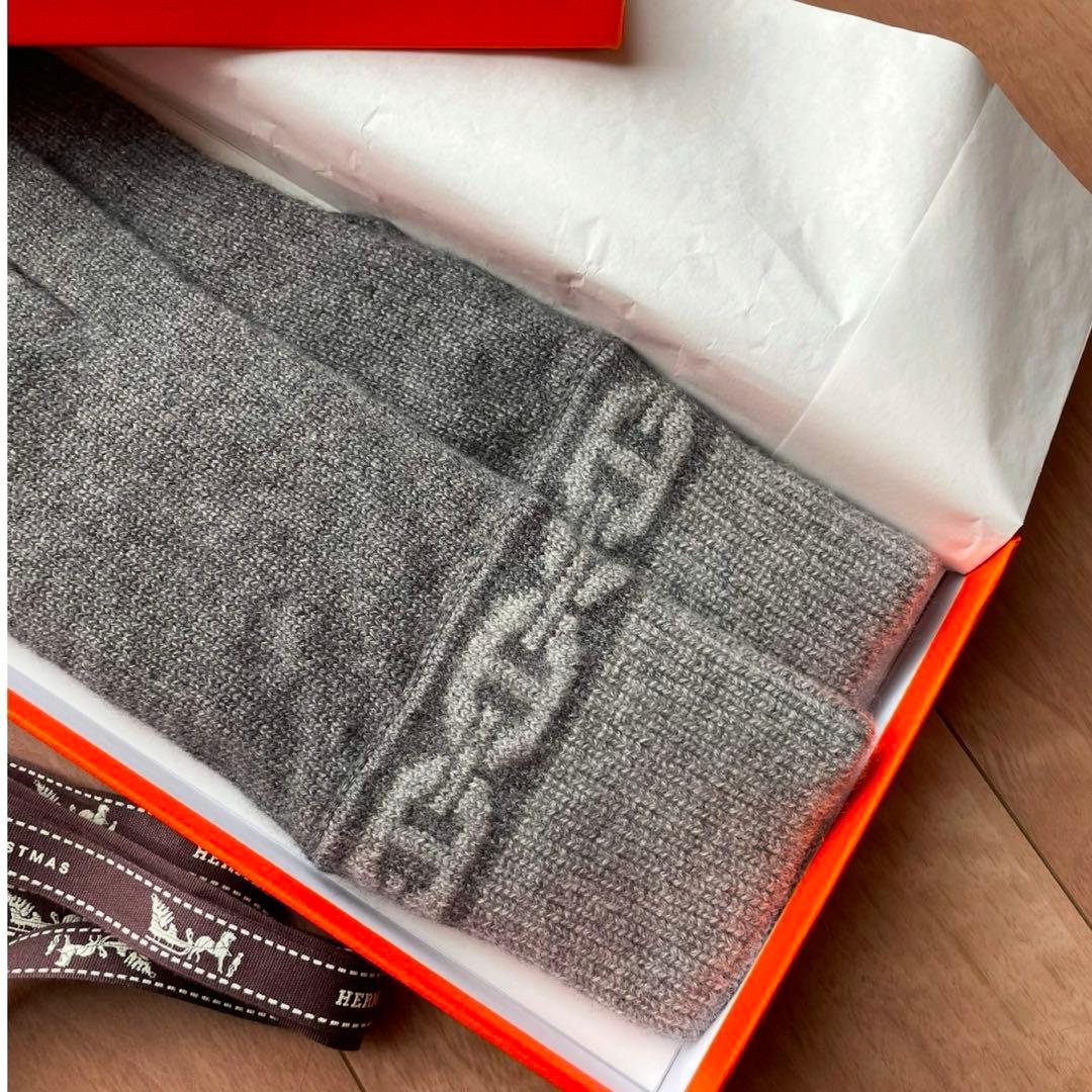 HERMES エルメス　国内百貨店購入　ニット手袋　ヘヴン　新品未使用