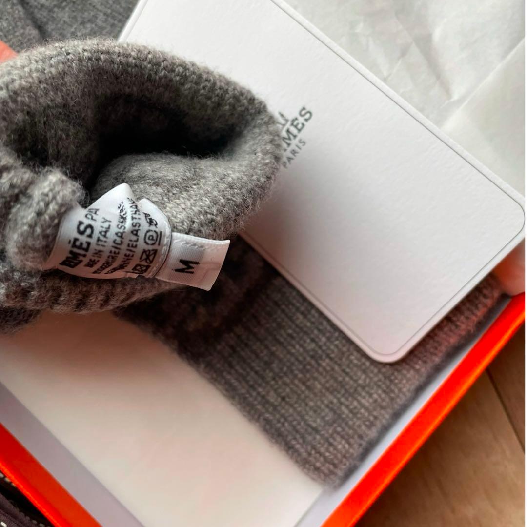 HERMES エルメス　国内百貨店購入　ニット手袋　ヘヴン　新品未使用