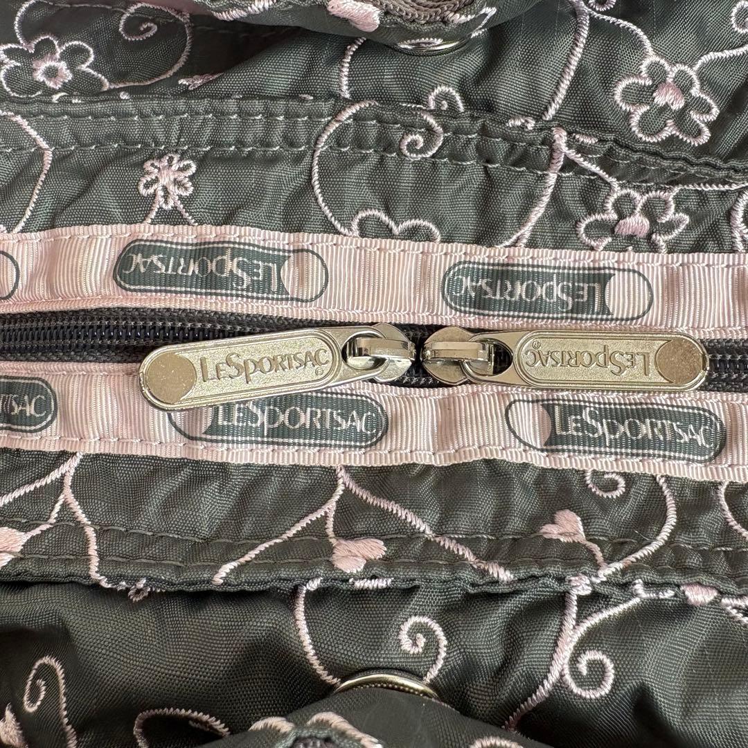 新品 レスポートサック ハワイ限定 グレー ヴァイン ハンドバッグ 刺繍