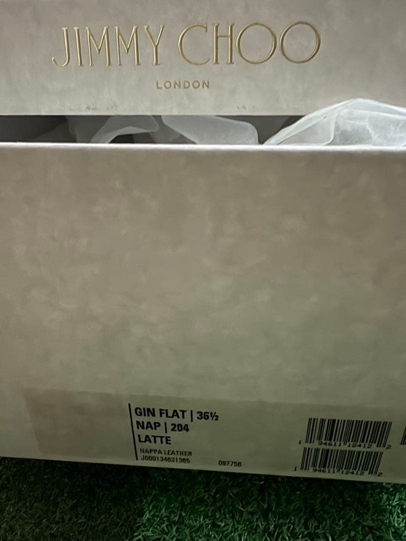 JIMMY CHOO フラットシューズ シルバーグリッター