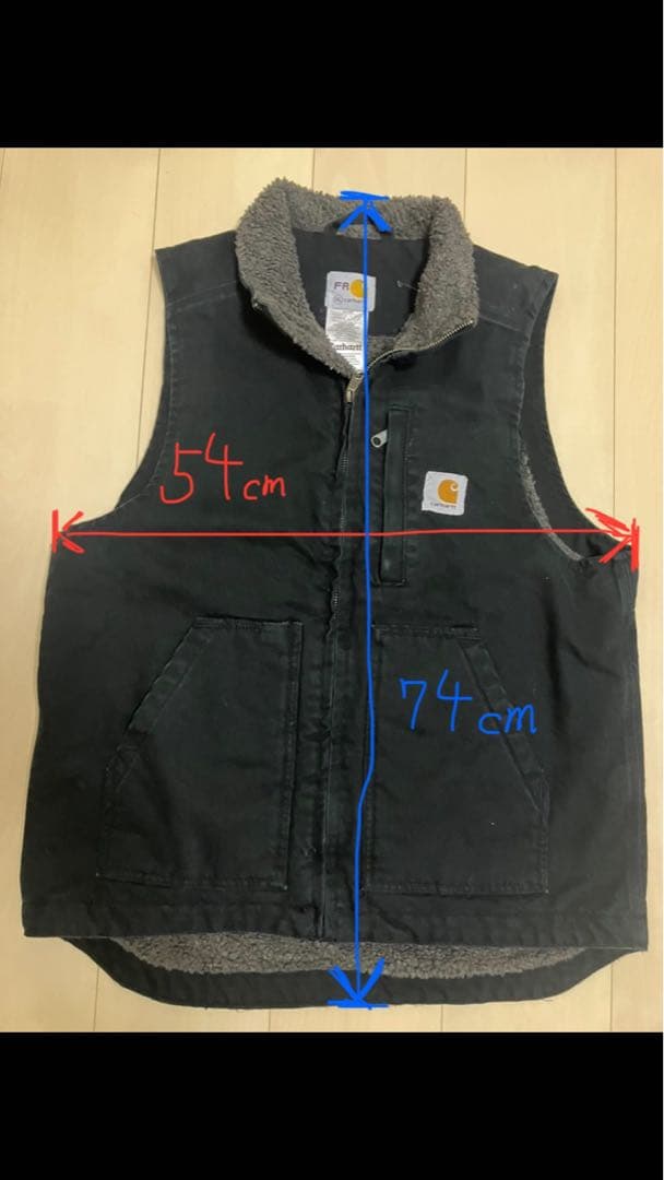 値下げ×　Carhartt vest カーハートベスト　FR 黒　XL