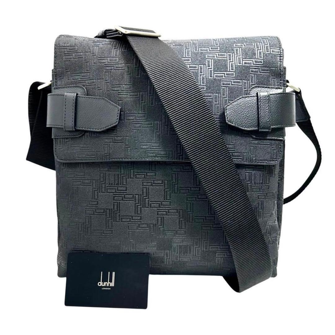 美品　ダンヒル　ディーエイト　ショルダーバッグ　メッセンジャー　PVC 黒