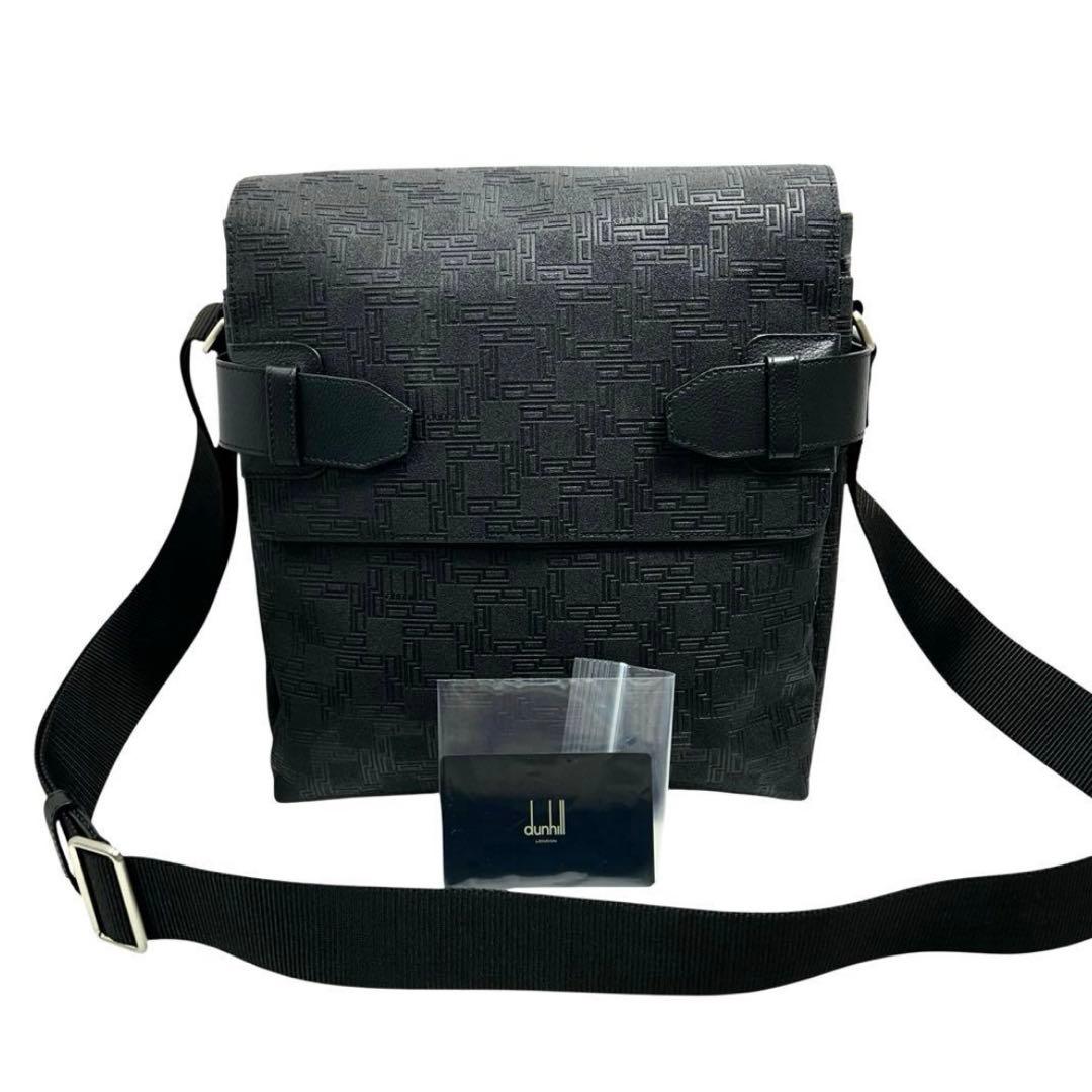 美品　ダンヒル　ディーエイト　ショルダーバッグ　メッセンジャー　PVC 黒