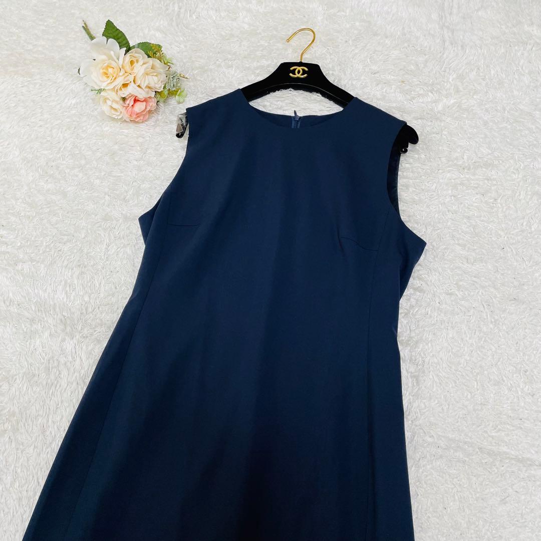 新品同様♡希少6サイズ◆大きいサイズ◆2023✨セオリー ワンピース ネイビー