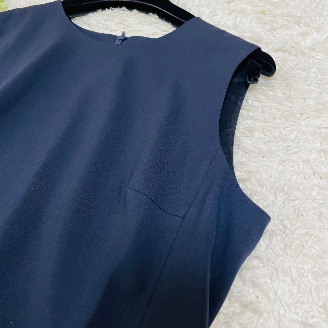 新品同様♡希少6サイズ◆大きいサイズ◆2023✨セオリー ワンピース ネイビー