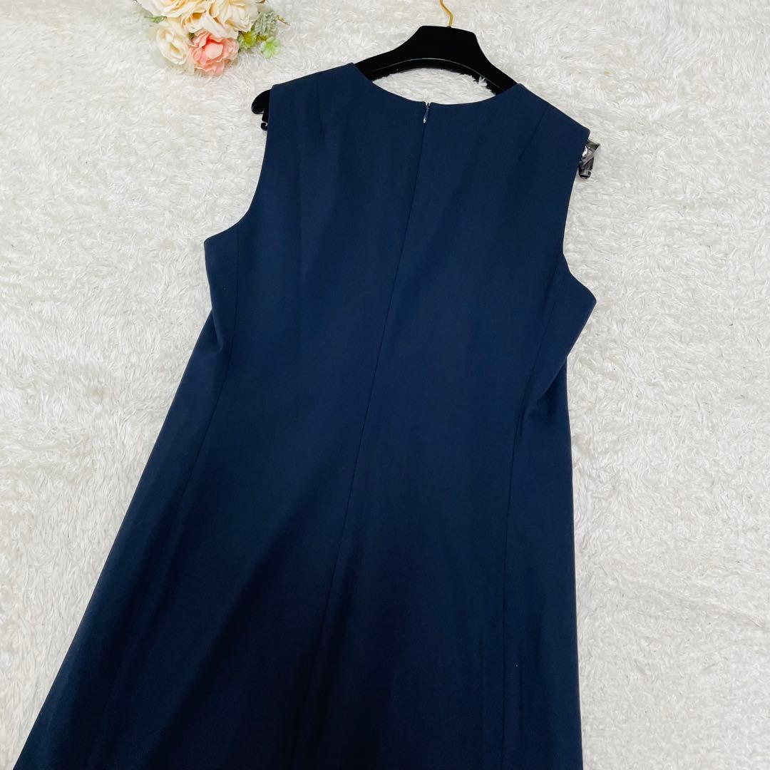 新品同様♡希少6サイズ◆大きいサイズ◆2023✨セオリー ワンピース ネイビー