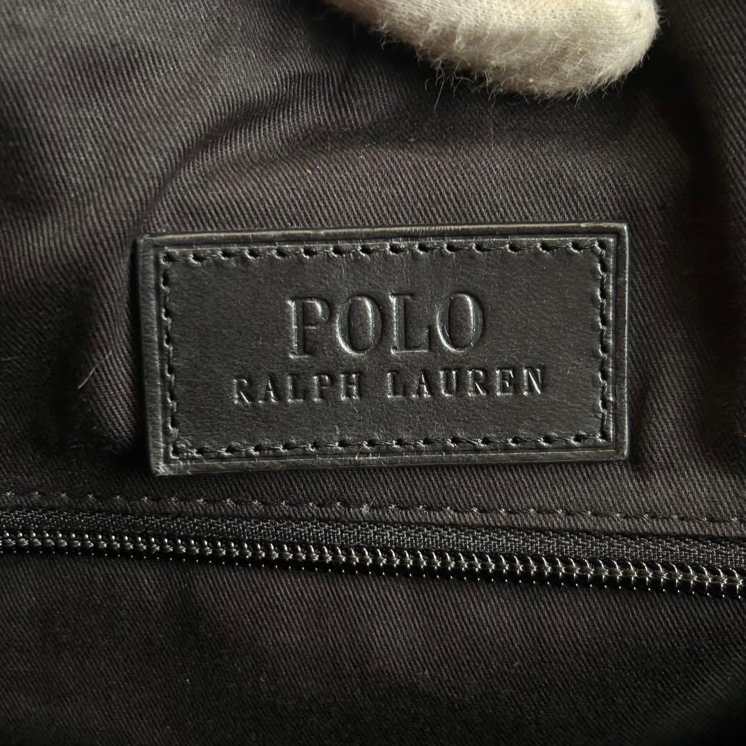 未使用級✨ポロラルフローレン ボストンバッグ 2way レザー ブラック 現行品