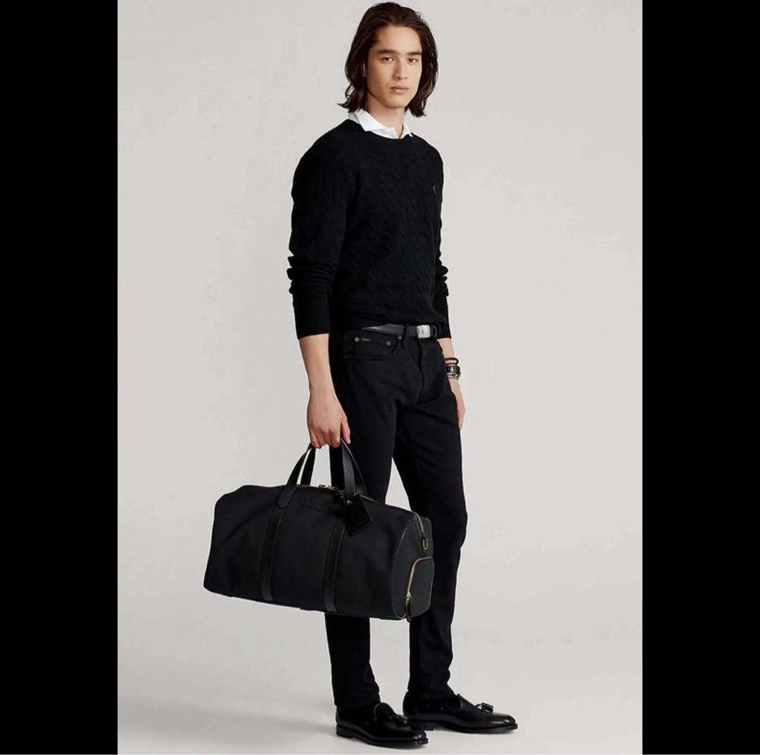 未使用級✨ポロラルフローレン ボストンバッグ 2way レザー ブラック 現行品