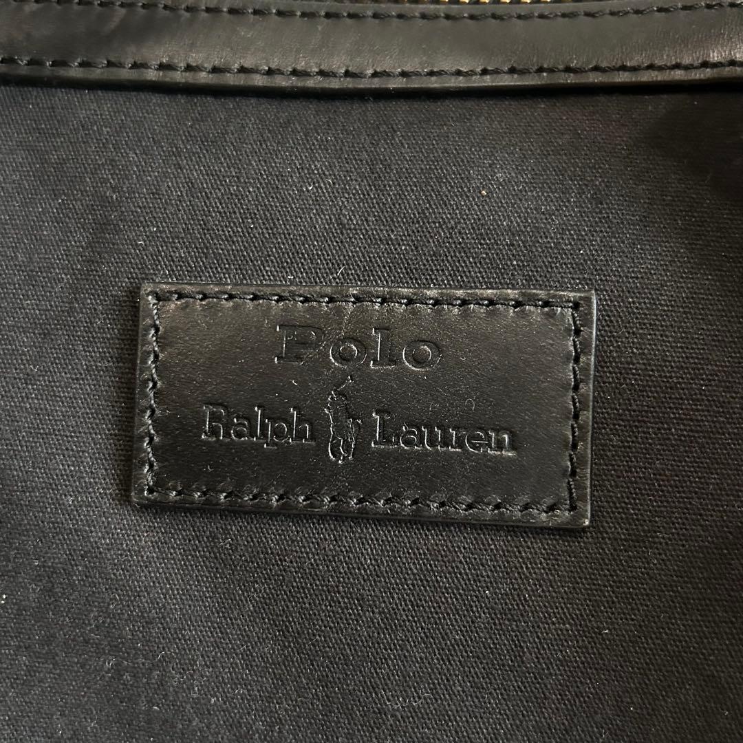 未使用級✨ポロラルフローレン ボストンバッグ 2way レザー ブラック 現行品