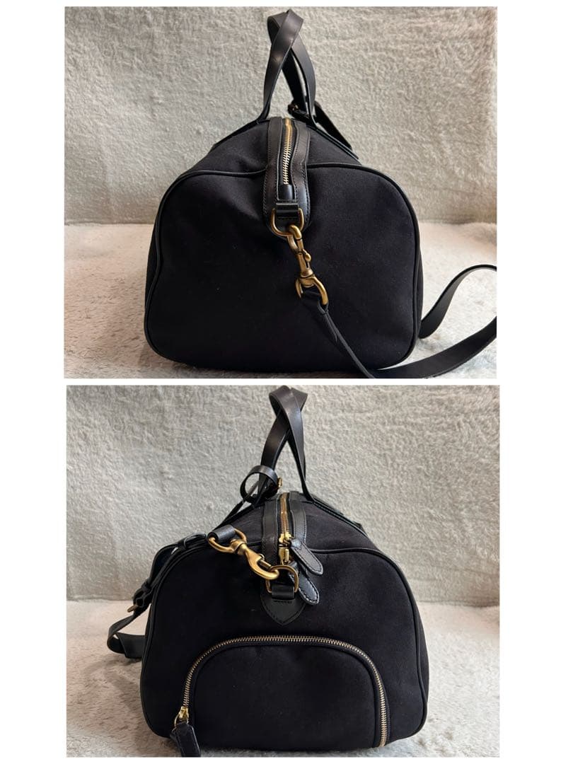 未使用級✨ポロラルフローレン ボストンバッグ 2way レザー ブラック 現行品