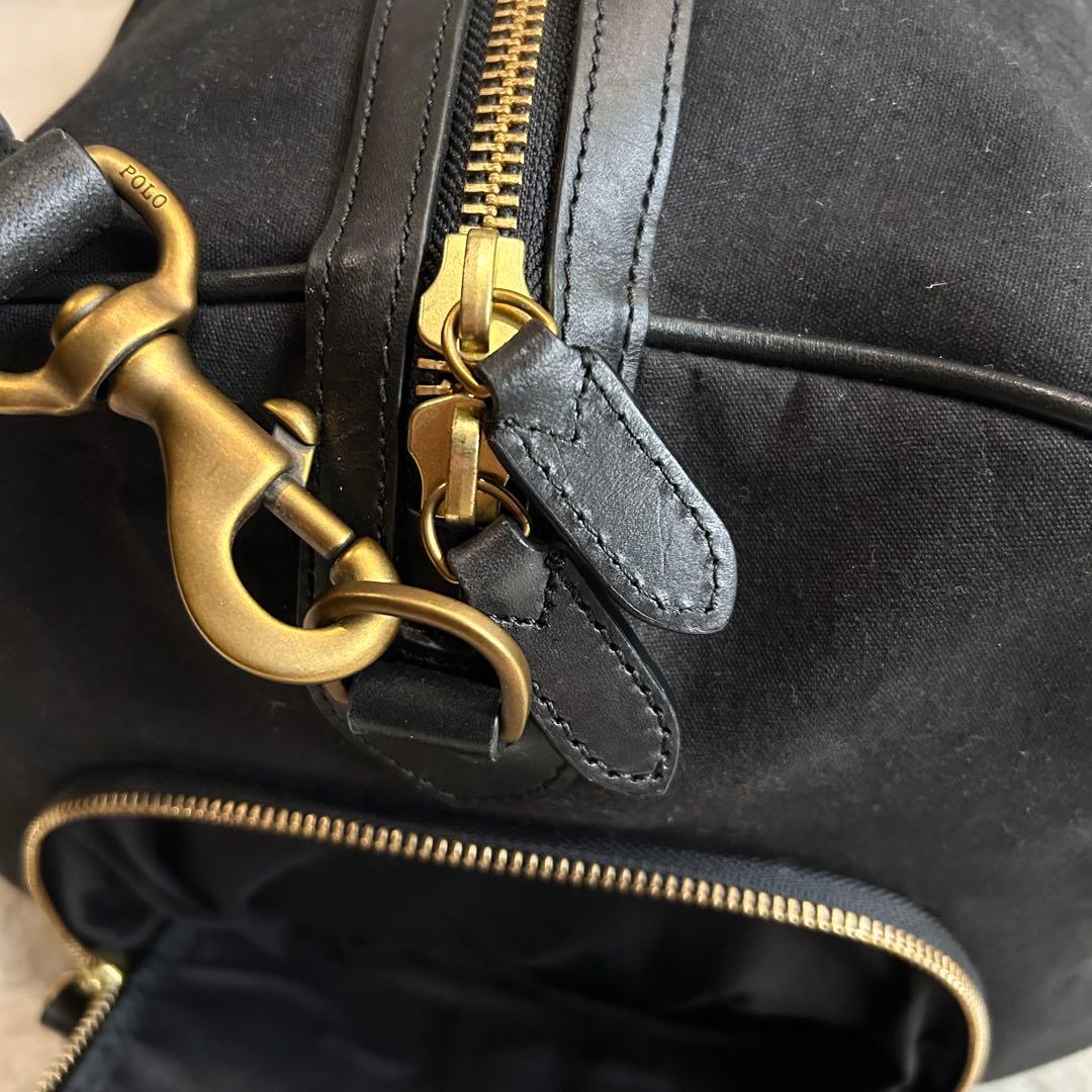 未使用級✨ポロラルフローレン ボストンバッグ 2way レザー ブラック 現行品