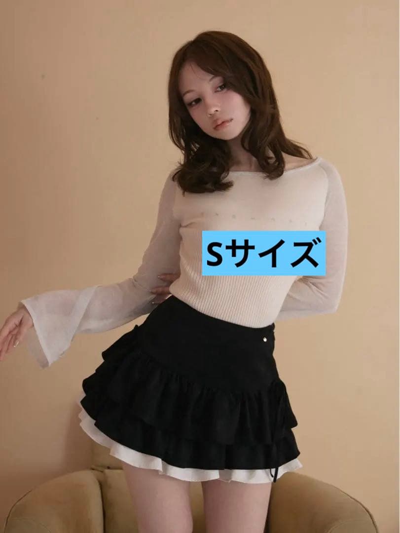 スカート ANDMARY Mel gather skirt black S