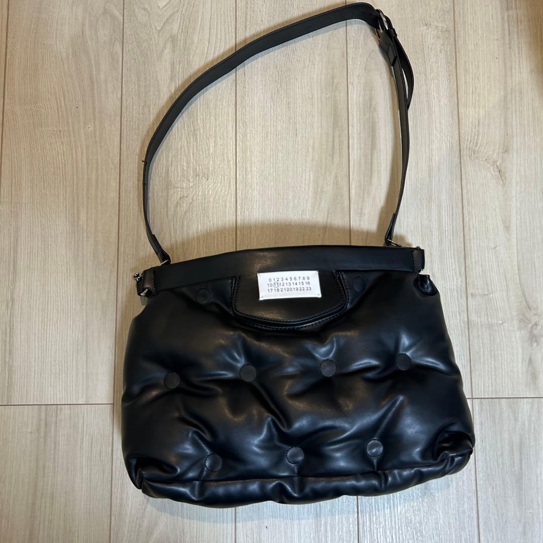 メゾンマルジェラ グラムスラム ハンドバッグ レザー ブラック