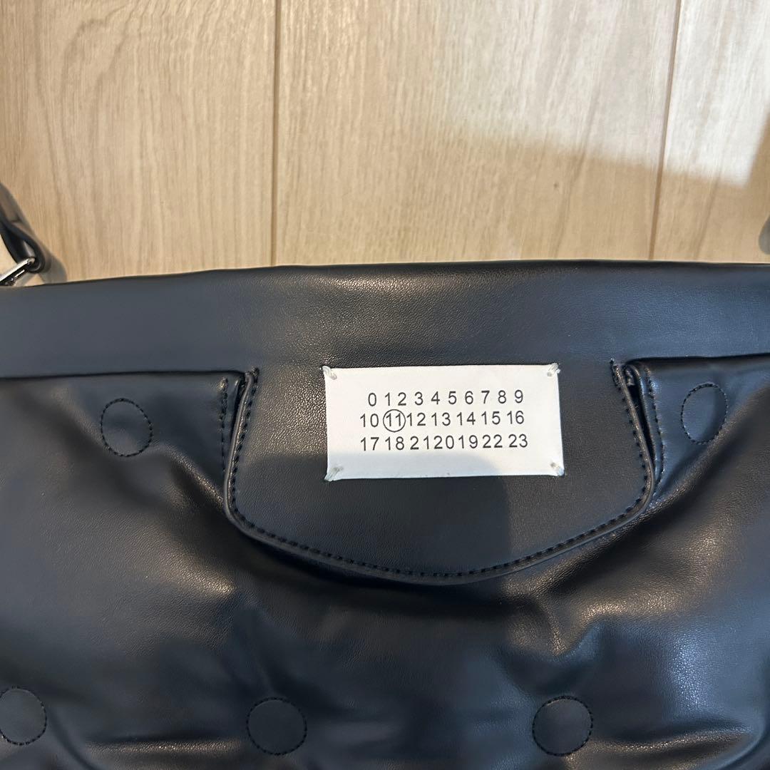 メゾンマルジェラ グラムスラム ハンドバッグ レザー ブラック