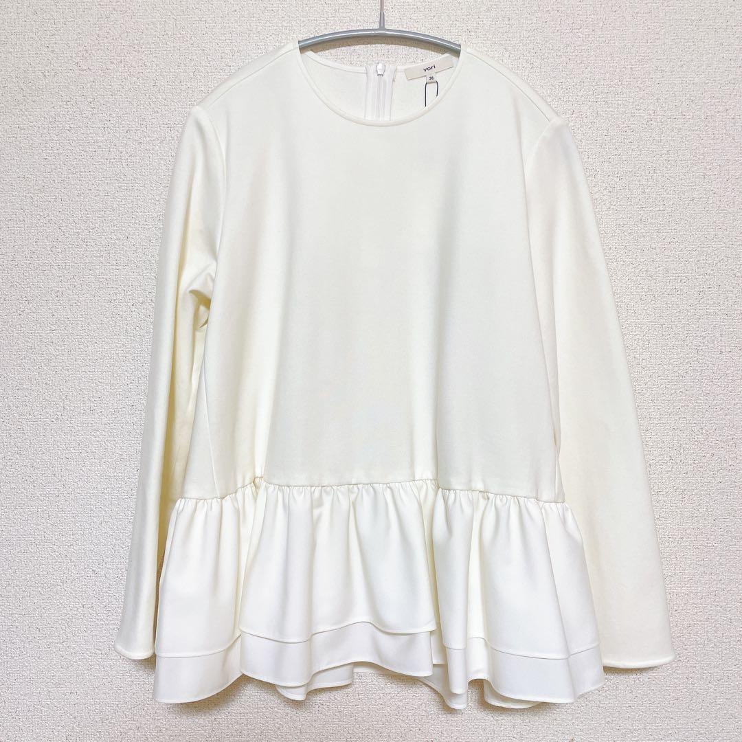yori 美品　ぬくぬくヘムダブルフレアブラウス　36