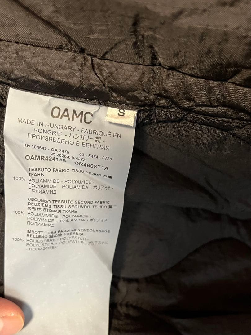 OAMC オーエーエムシー キルティングジャケット LINER ライナー S