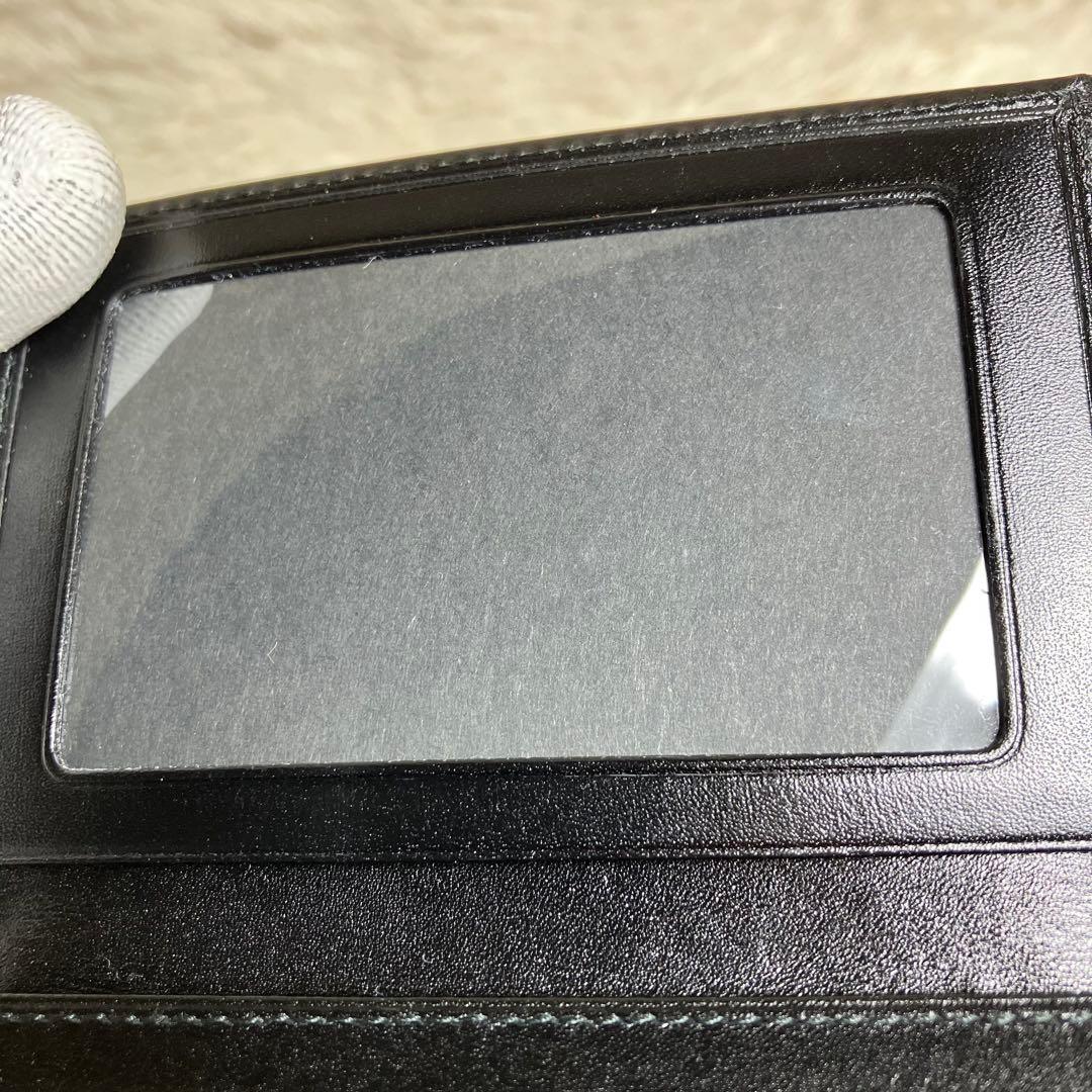 【未使用保管】 カルティエ 名刺入れ レザーブラック ゴールドロゴ