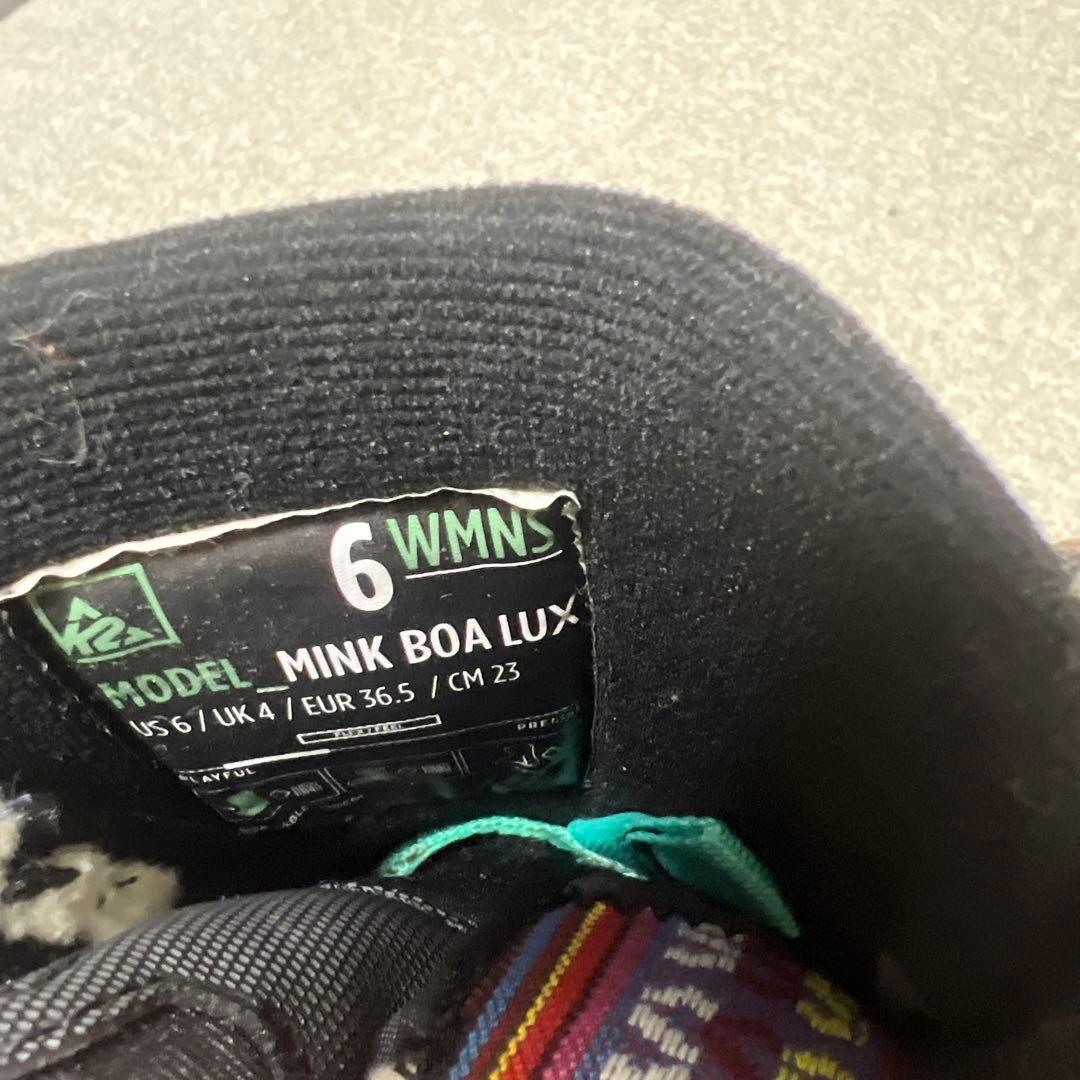 ケーツーK2 レディース スノーボードブーツ MINK BOA LUX 23cm