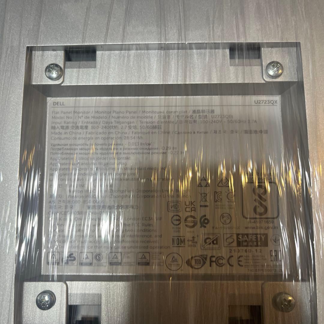 【美品】Dell U2723QX 27インチ 4K モニター最新USB-Cモデル
