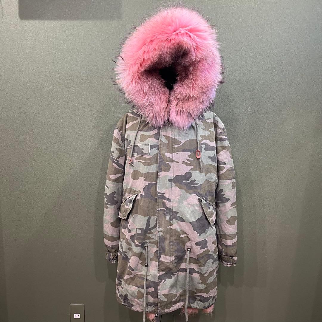 p*i様 Mr&Mrs ITALY ミリタリーコート 迷彩柄 コーラルピンクファ