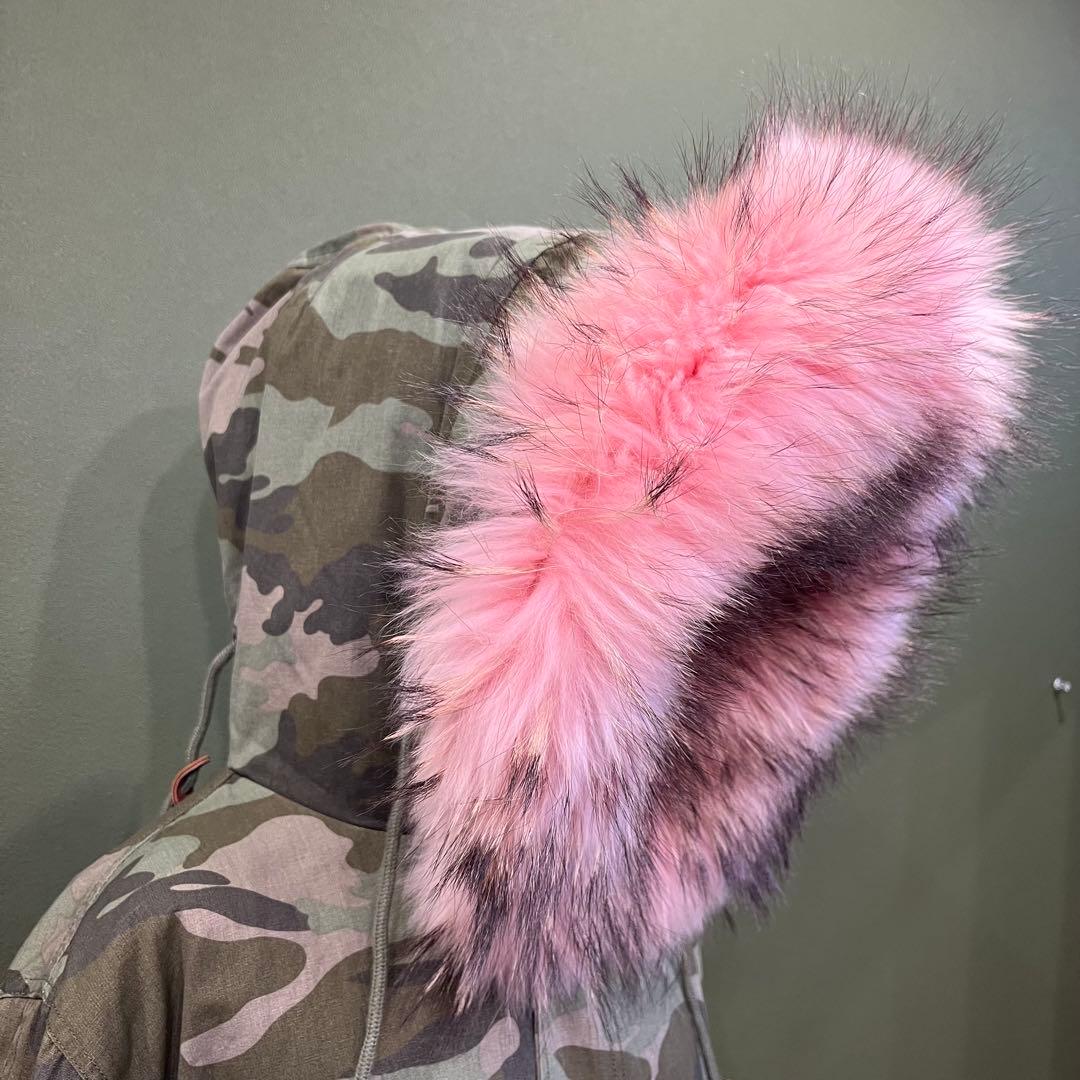 p*i様 Mr&Mrs ITALY ミリタリーコート 迷彩柄 コーラルピンクファ