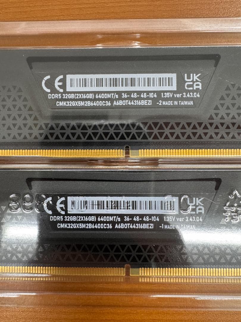 P*c様 CORSAIR DDR5 6400MT/S 32 GB メモリ PC