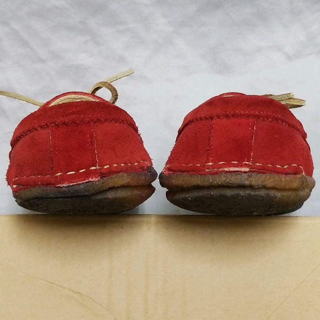 秋冬 ユケテン モカシン クレープソール シューズ 赤 YUKETEN 24