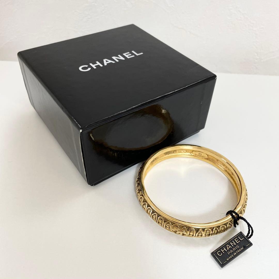新品✨シャネル ヴィンテージ バングル ブレスレット ゴールド ココマーク 小物