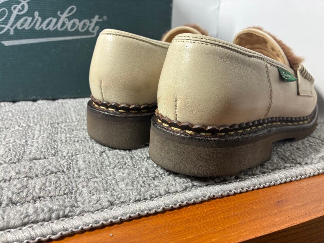純正箱付 Paraboot ORSAY/GRIFF II 4 ホワイト/ベージュ