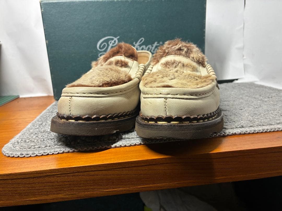 純正箱付 Paraboot ORSAY/GRIFF II 4 ホワイト/ベージュ