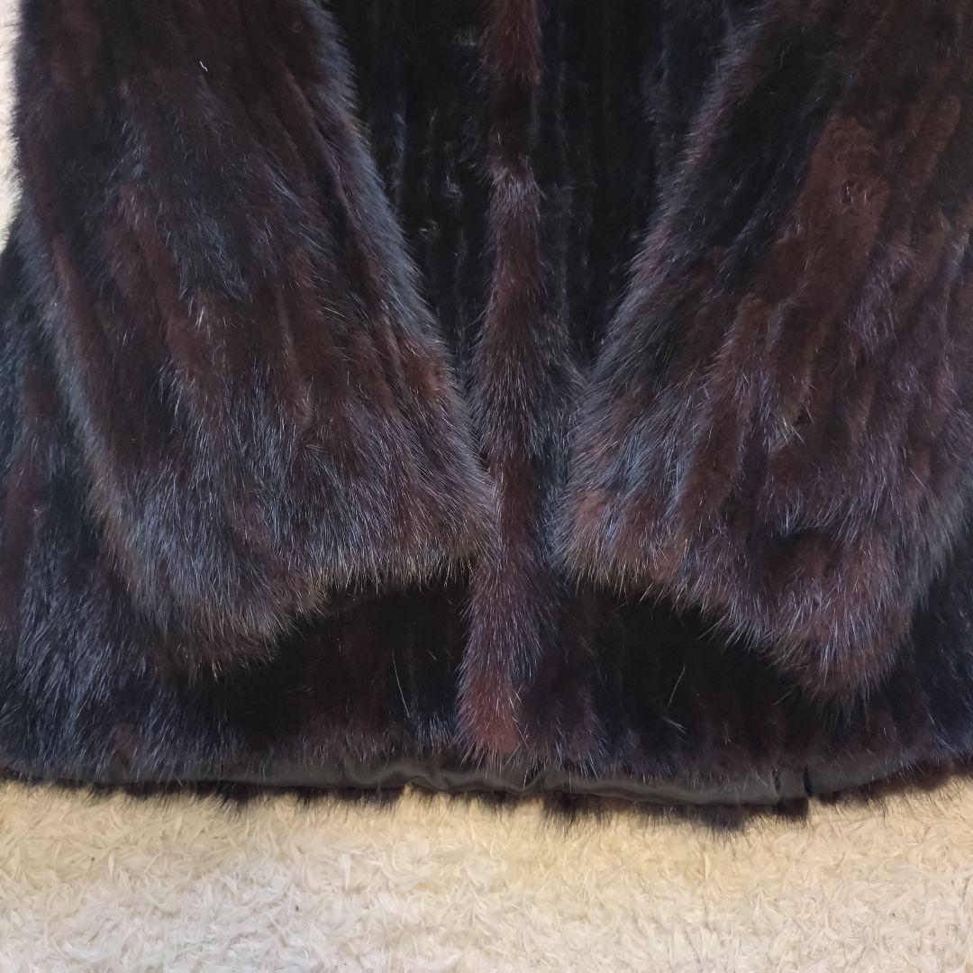 美品⭐サガミンク　ミンクコート　リアルファー　銀タグ　毛皮　ファーコート　M