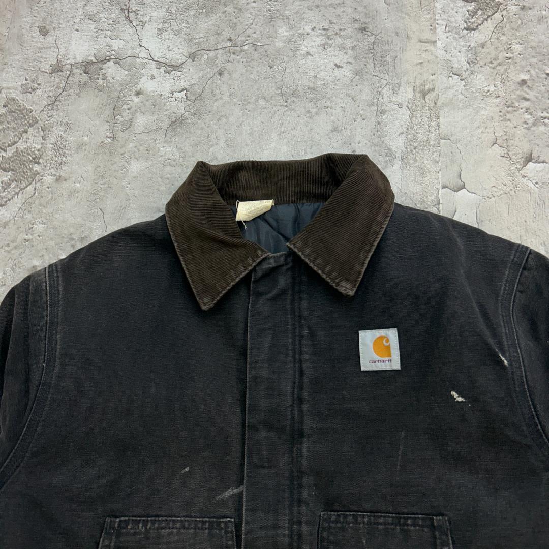 V*様 80s〜 USA製　カーハート　トラディショナルジャケット　古着　ブラッ