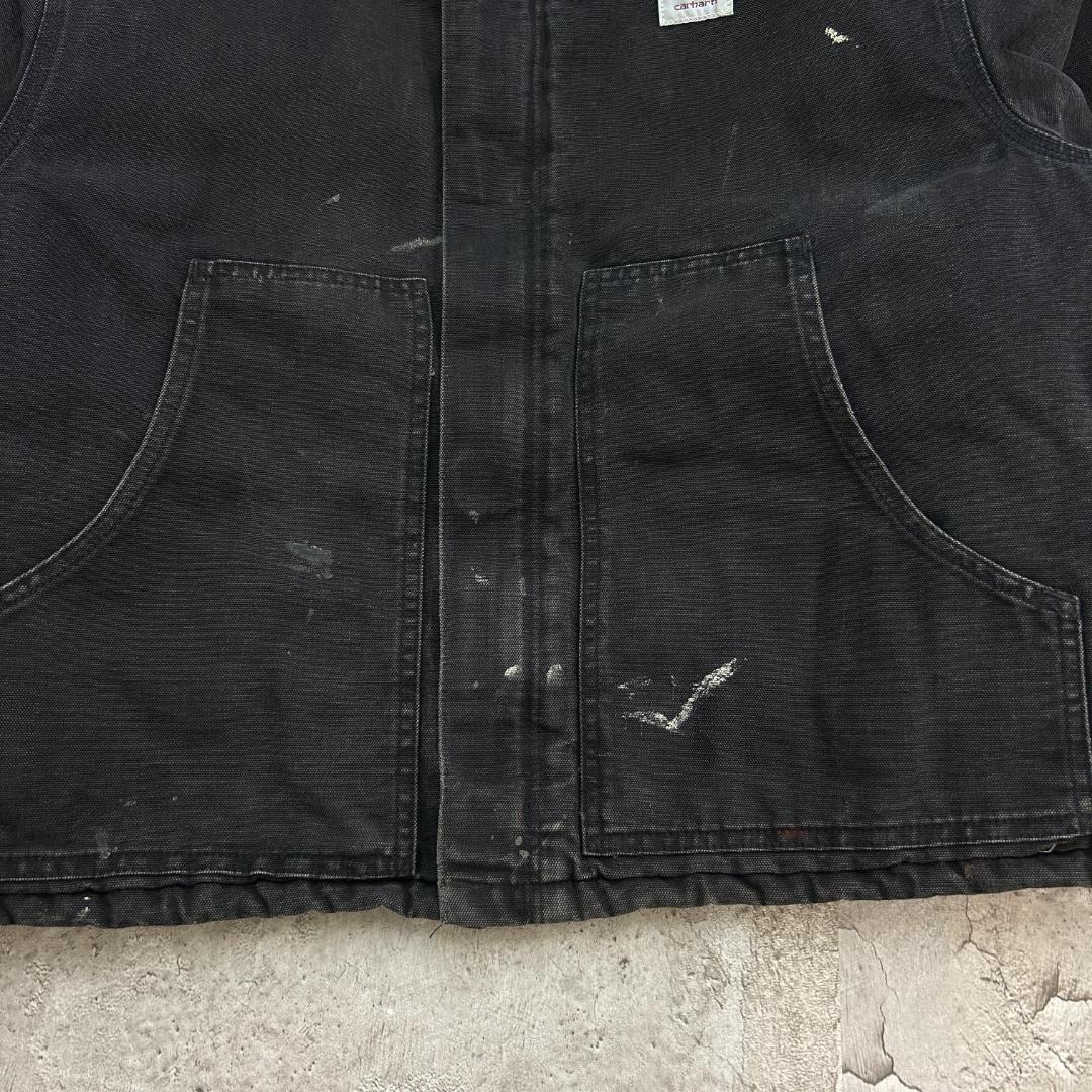 V*様 80s〜 USA製　カーハート　トラディショナルジャケット　古着　ブラッ