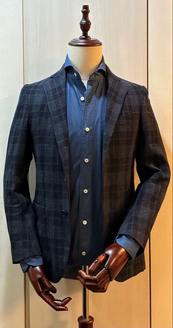 De Petrillo Anacapri ジャケット 紺 カシミヤ42