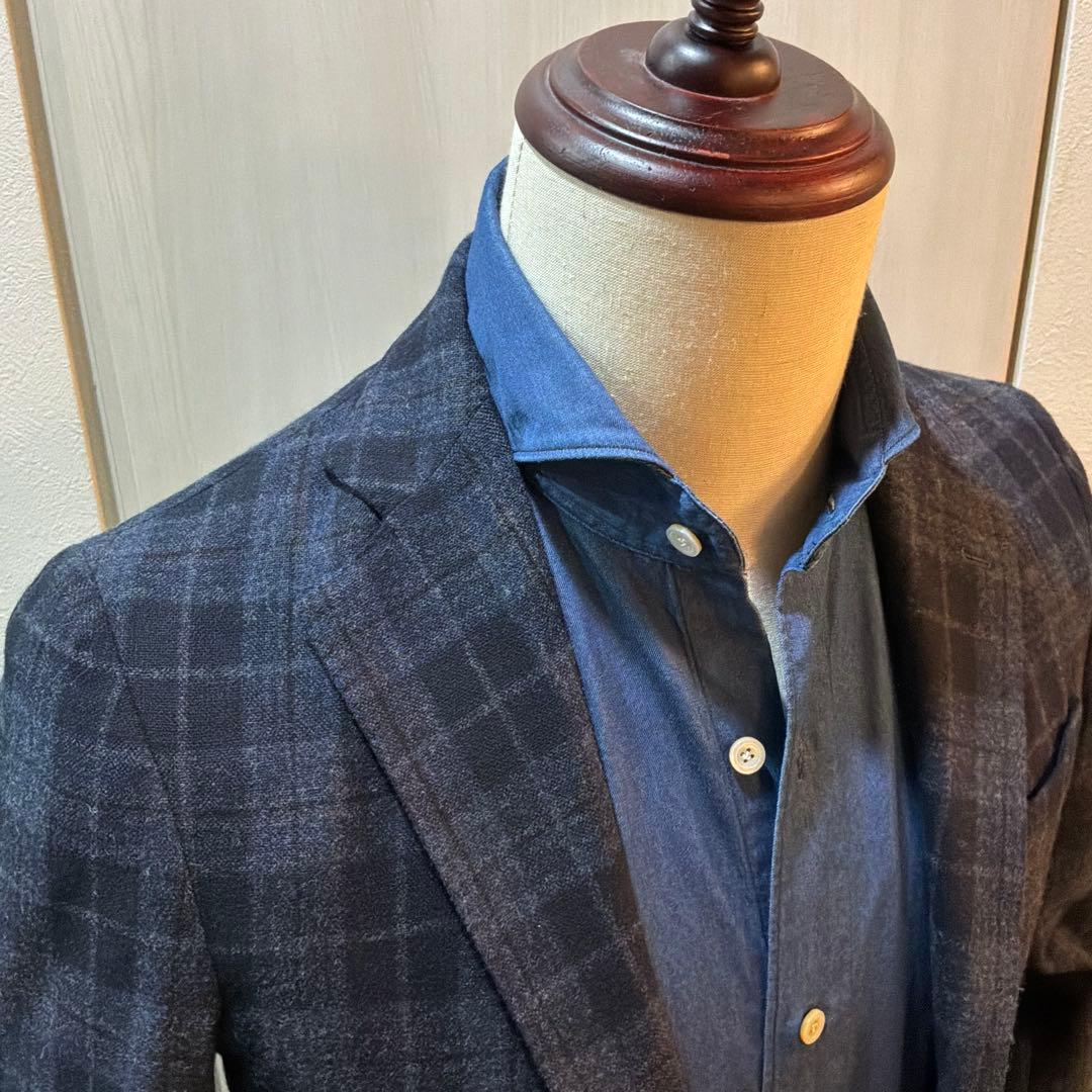 De Petrillo Anacapri ジャケット 紺 カシミヤ42