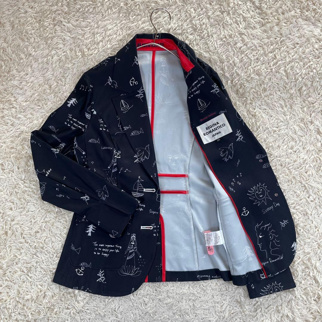 Regina Romantico 総柄 テーラードジャケット 36 Sサイズ