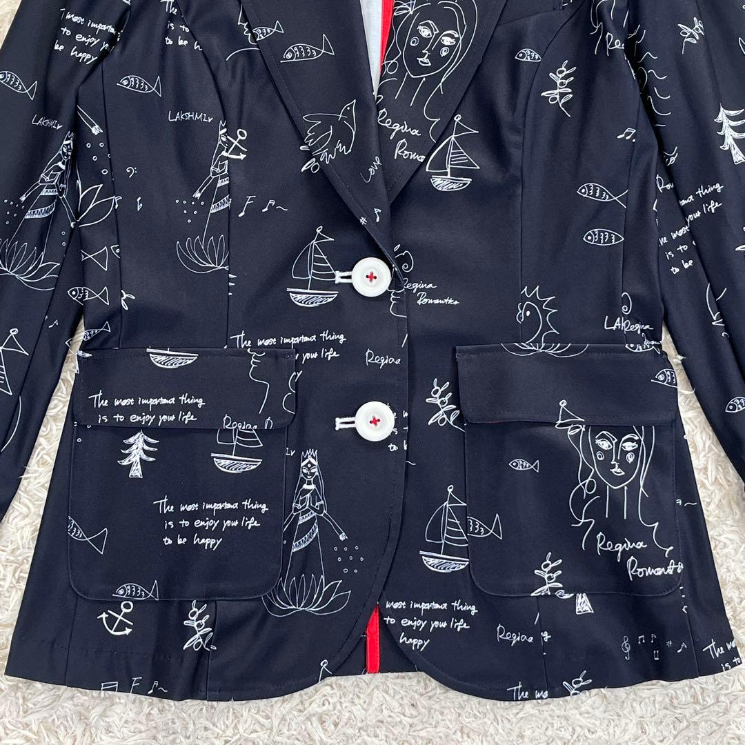 Regina Romantico 総柄 テーラードジャケット 36 Sサイズ