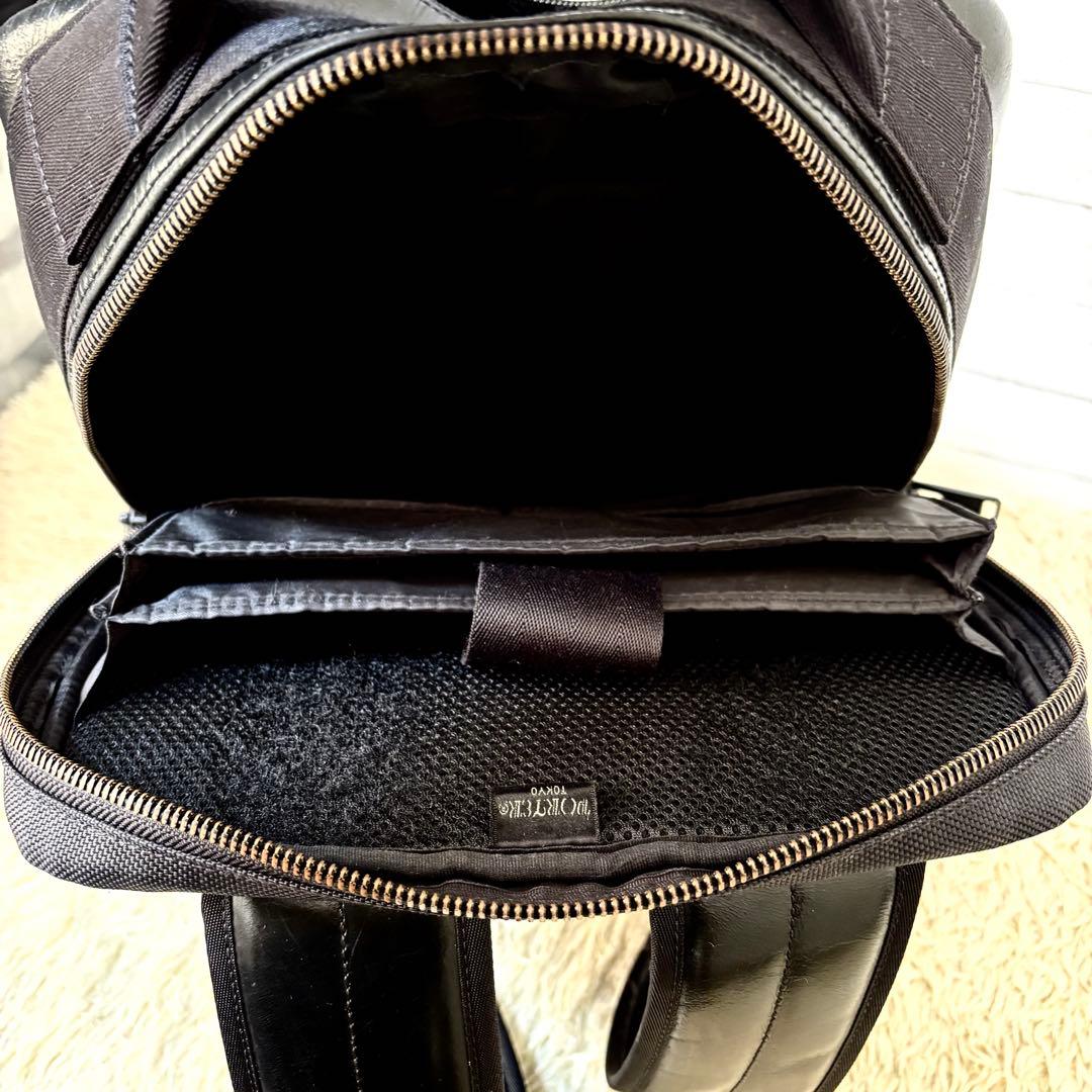 激レア✨ポーター　スタンス　リュック　バックパック　レザー　ブラック　A4PC可