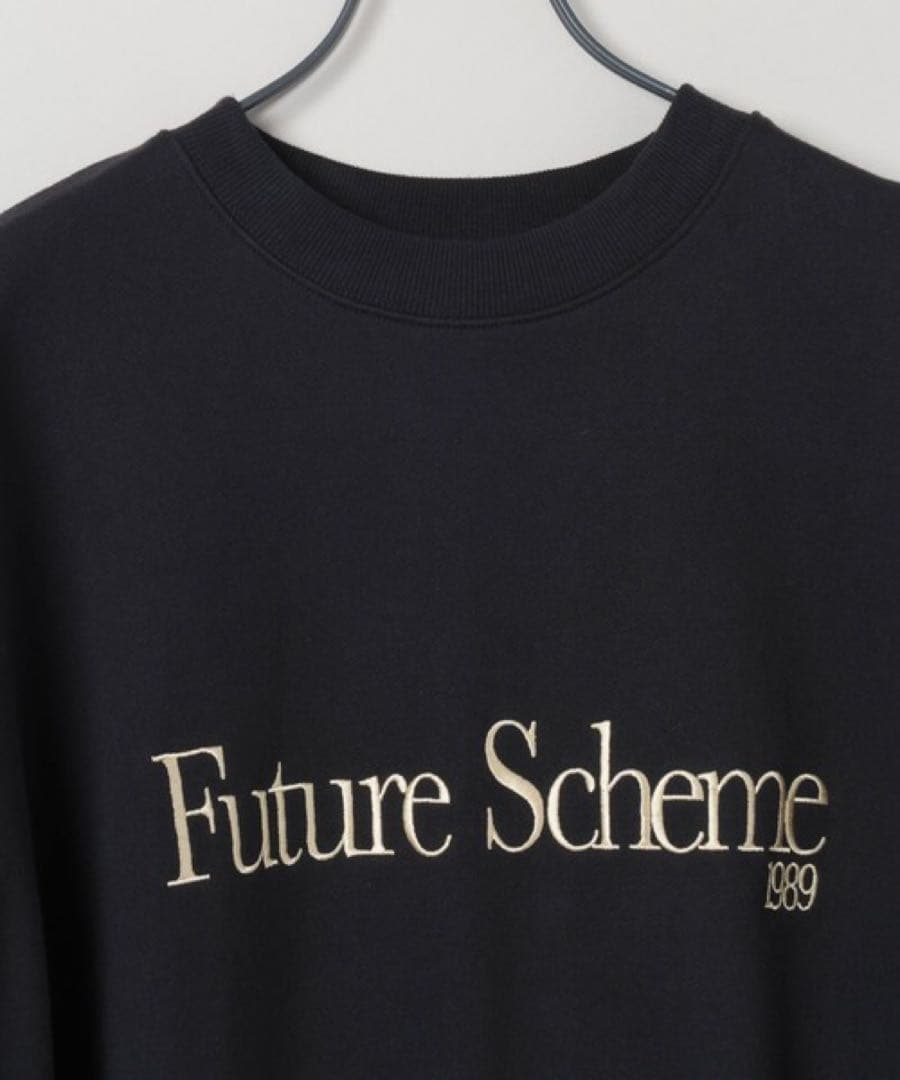 JEANASIS 【Les Fleurs】シシュウロゴスウェットLS ブラック