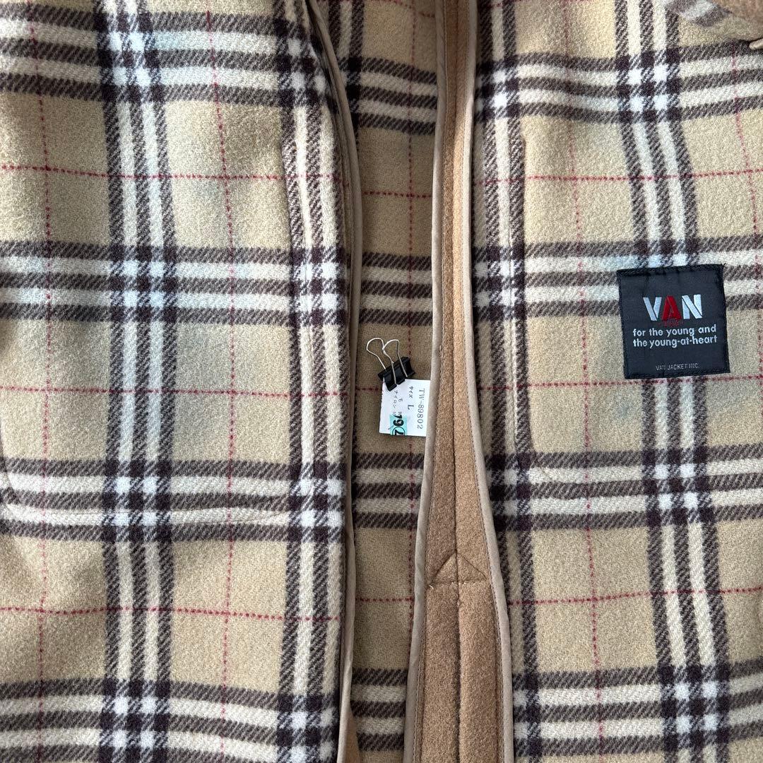 Van ウール ベージュ ダッフルコート フード付き