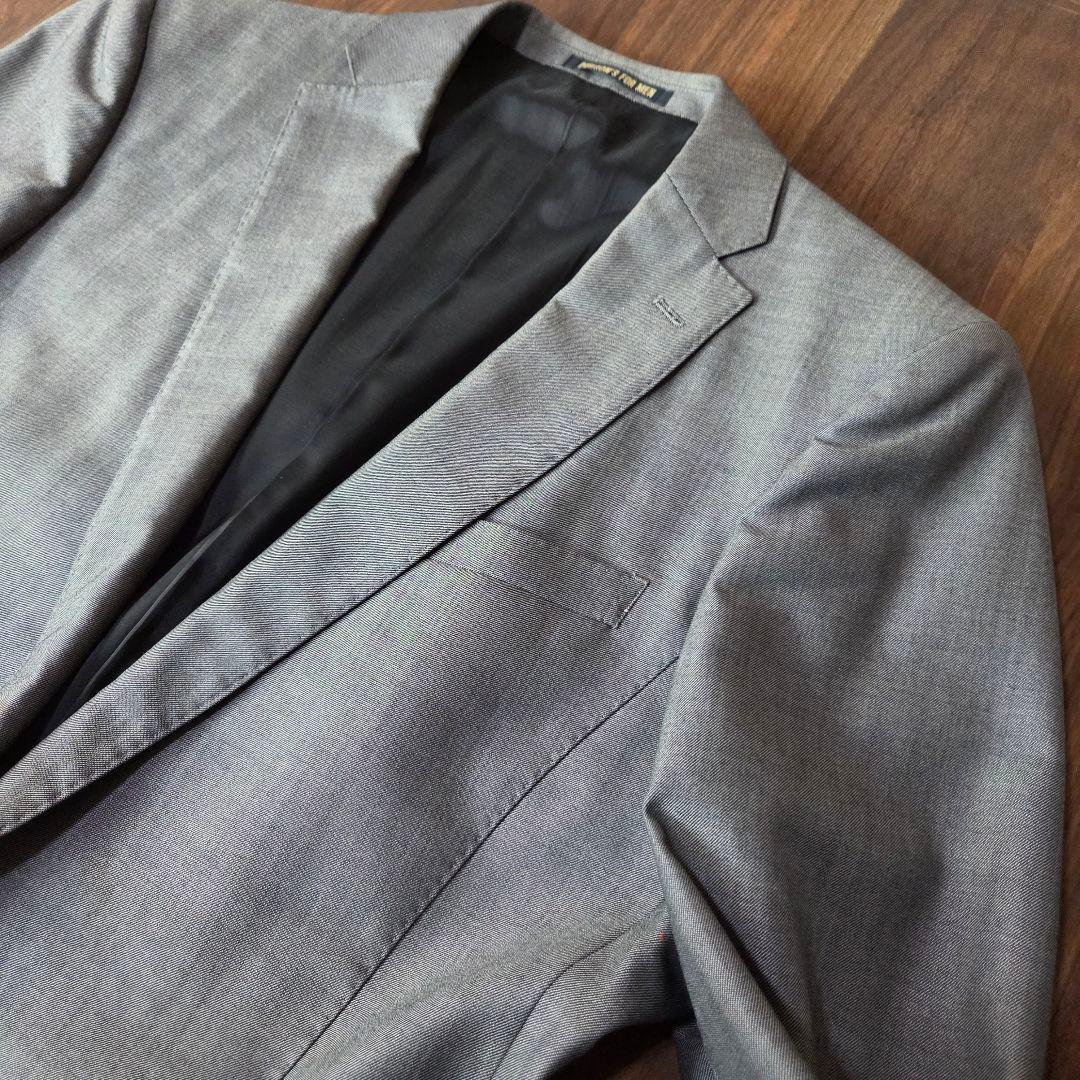 美品 パーソンズ 3ピース スーツ セットアップ YA6 グレー　メンズ