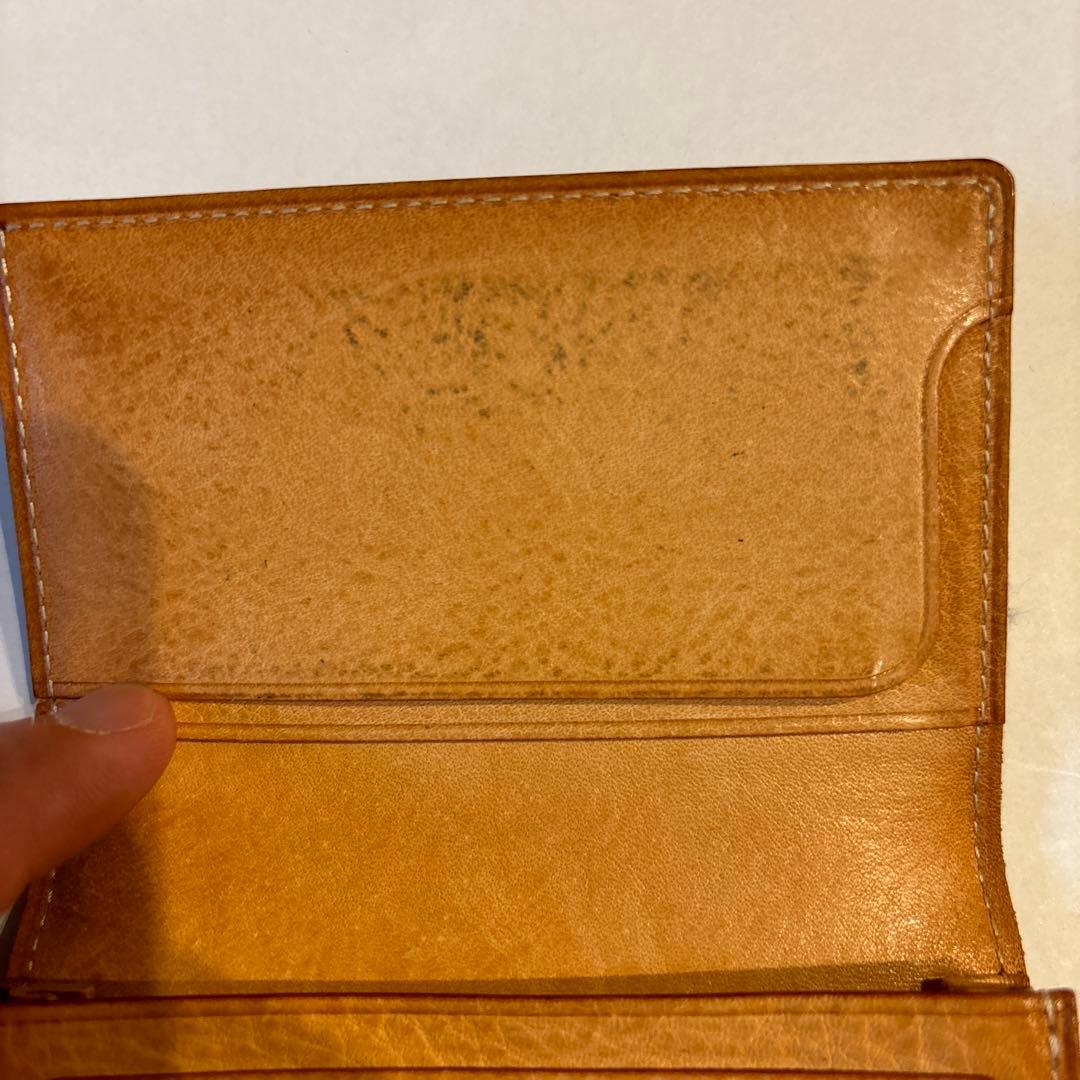 GANZO レザー 名刺入れ 紺 ネイビー