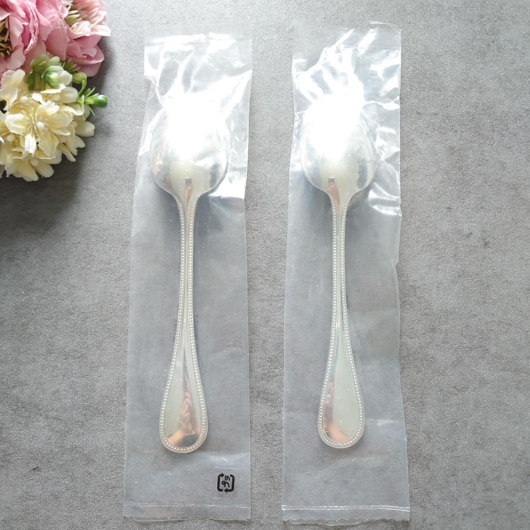 クリストフル パール 未開封 スタンダードスプーン 2点