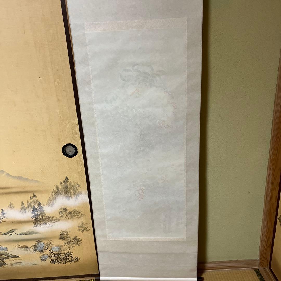 掛け軸 中村竹庭図 四季花鳥図 共箱 年中掛け 春夏秋冬 掛軸