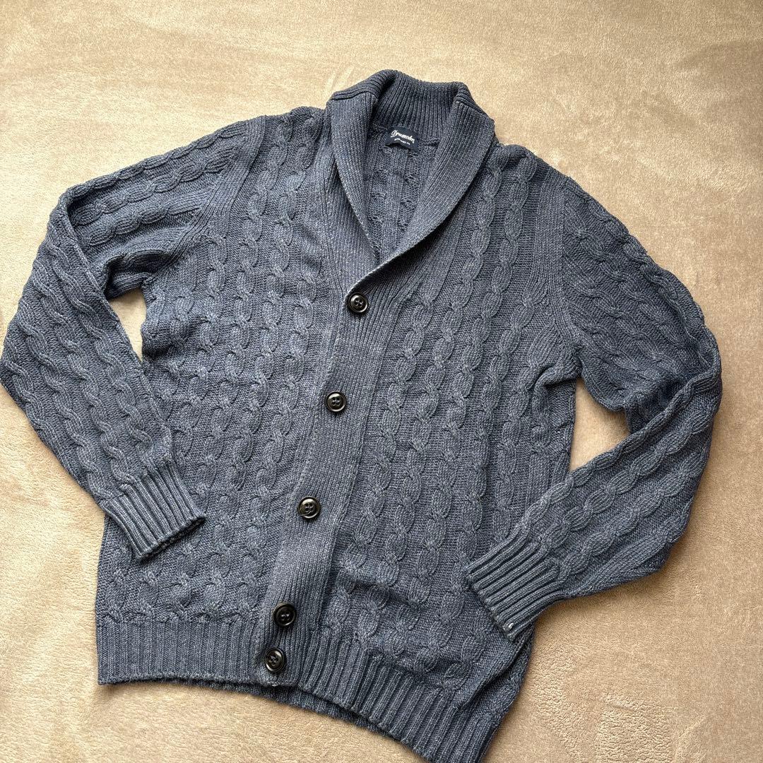 美品　Druimohir ブルーグレー カーディガン 48